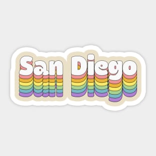 San Diego // Retro Typography Design Sticker